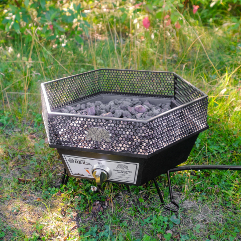 Off-Grid Hex Fire Bowl