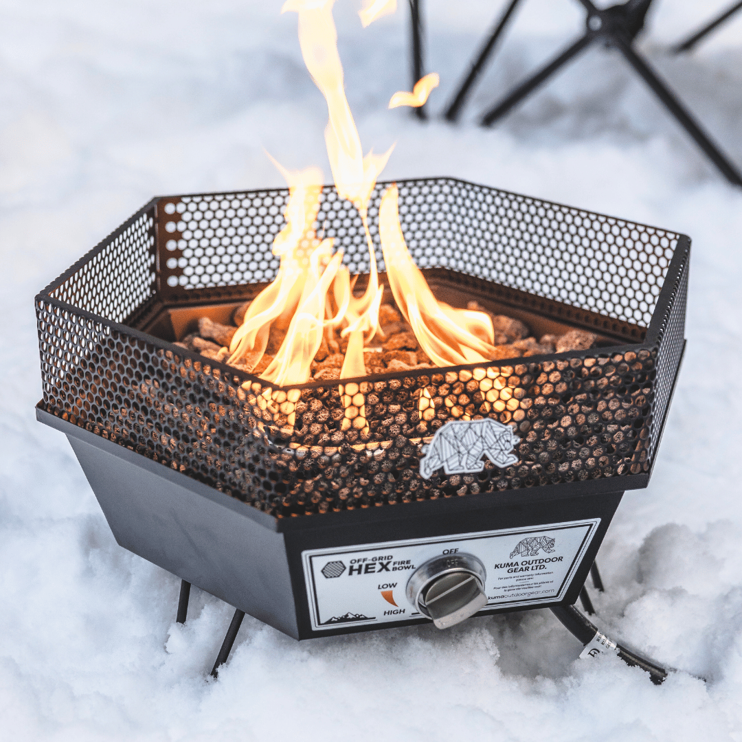 Après-Ski Off-Grid Hex Fire Bowl